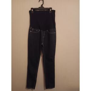 Bella Vida Maternity Jeans, Women's Sz Medium, Elastic Belly, Dark Wash, Skinny